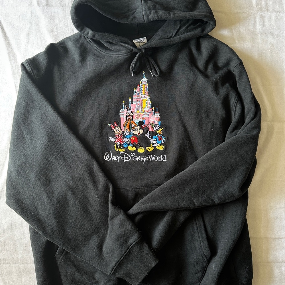 Walt Disney World 50th Vault Collection Birthday Cake Castle Hoodie Size M